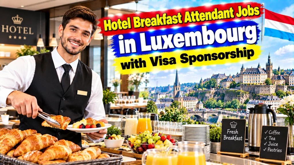 Hotel Breakfast Attendant Jobs in Luxembourg with Visa Sponsorship 2026