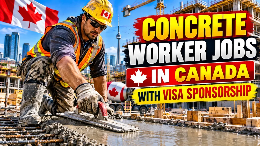 Concrete Worker Jobs in Canada with Visa Sponsorship 2026