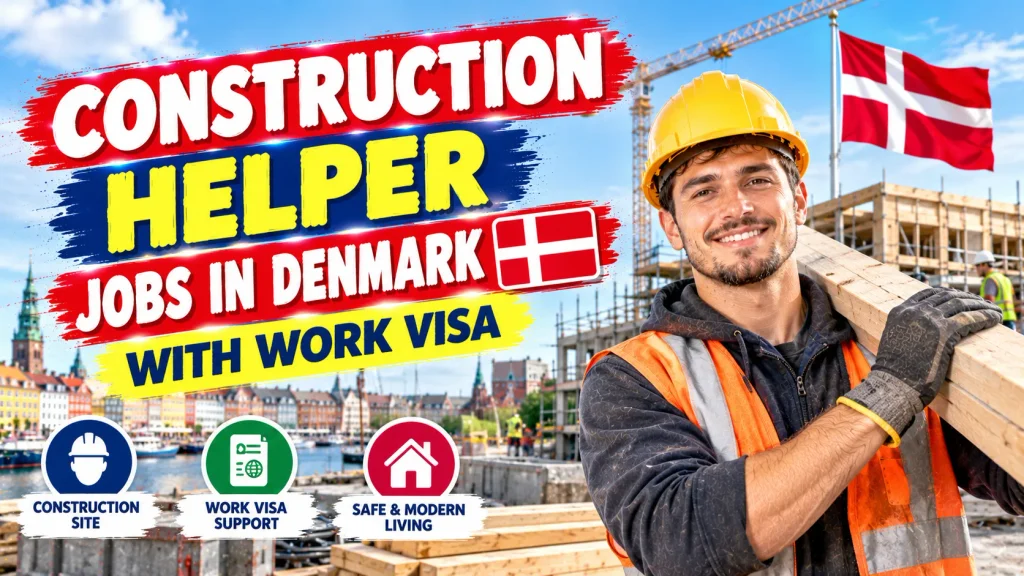 Construction Helper Jobs in Denmark with Work Visa 2026