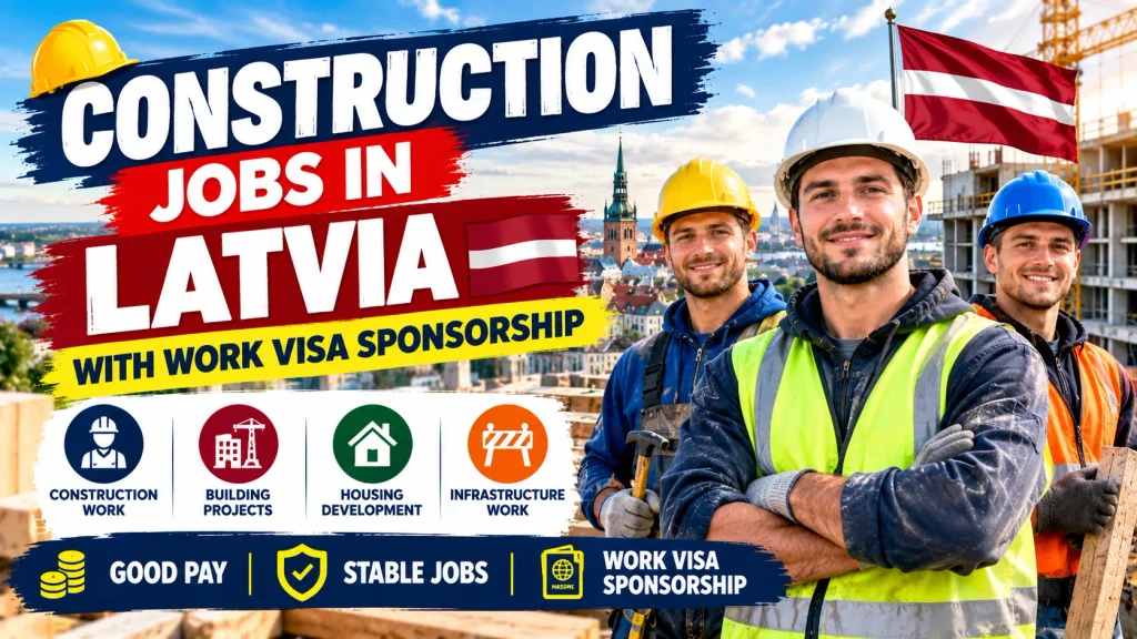 Construction Jobs in Latvia with Work Visa Sponsorship 2026