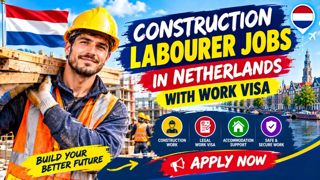 Construction Labourer Jobs in Netherlands with Work Visa 2026
