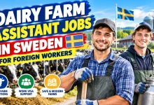 Dairy Farm Assistant Jobs in Sweden for Foreign Workers 2026