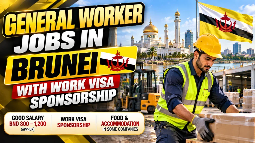 General Worker Jobs in Brunei with Work Visa Sponsorship 2026