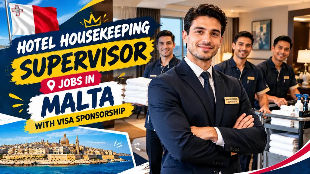 Hotel Housekeeping Supervisor Jobs in Malta with Visa Sponsorship 2026