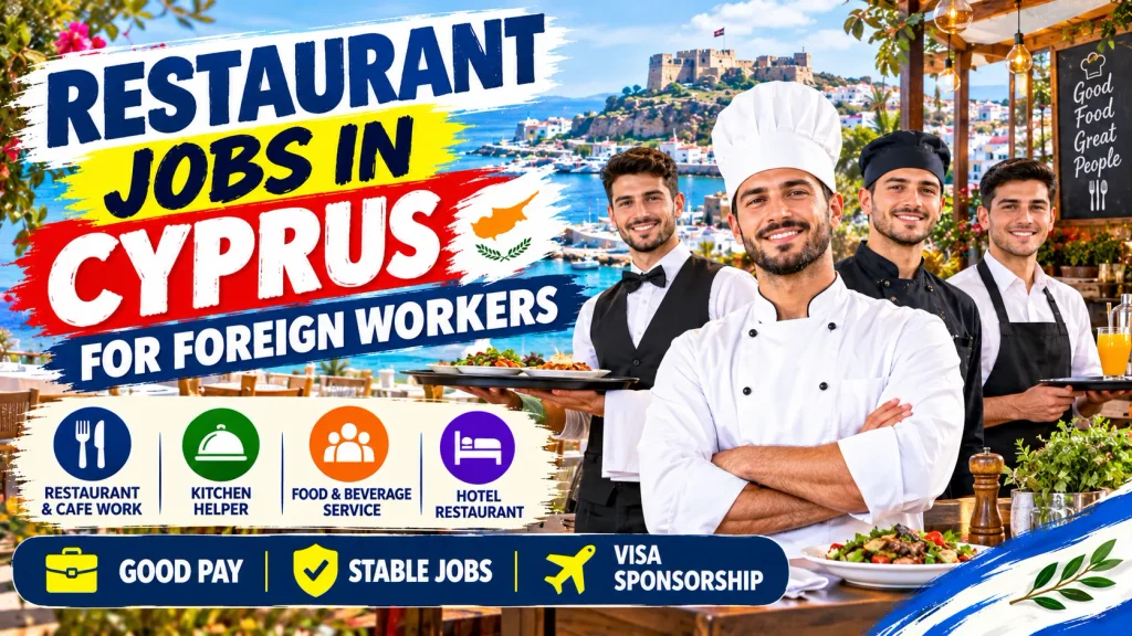 Restaurant Jobs in Cyprus for Foreign Workers 2026