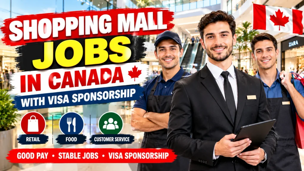 Shopping Mall Jobs in Canada with Visa Sponsorship 2026