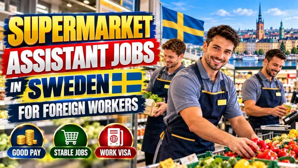Supermarket Assistant Jobs in Sweden for Foreign Workers 2026